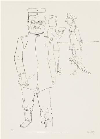 GEORGE GROSZ Two prints from Ecce Homo